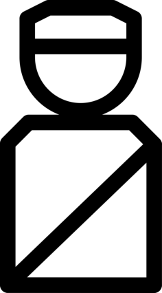 Policeman Figure Outline Icon Svg Set, Free Vectors File